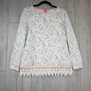 ssbarn Lace Overlay Lace Hem